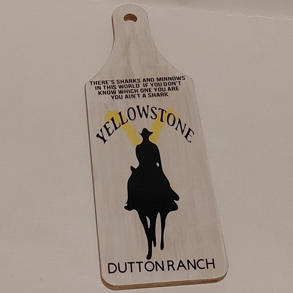 Yellowstone TV Show Decorative Board Wall Hanger DUTTON RANCH SIGN